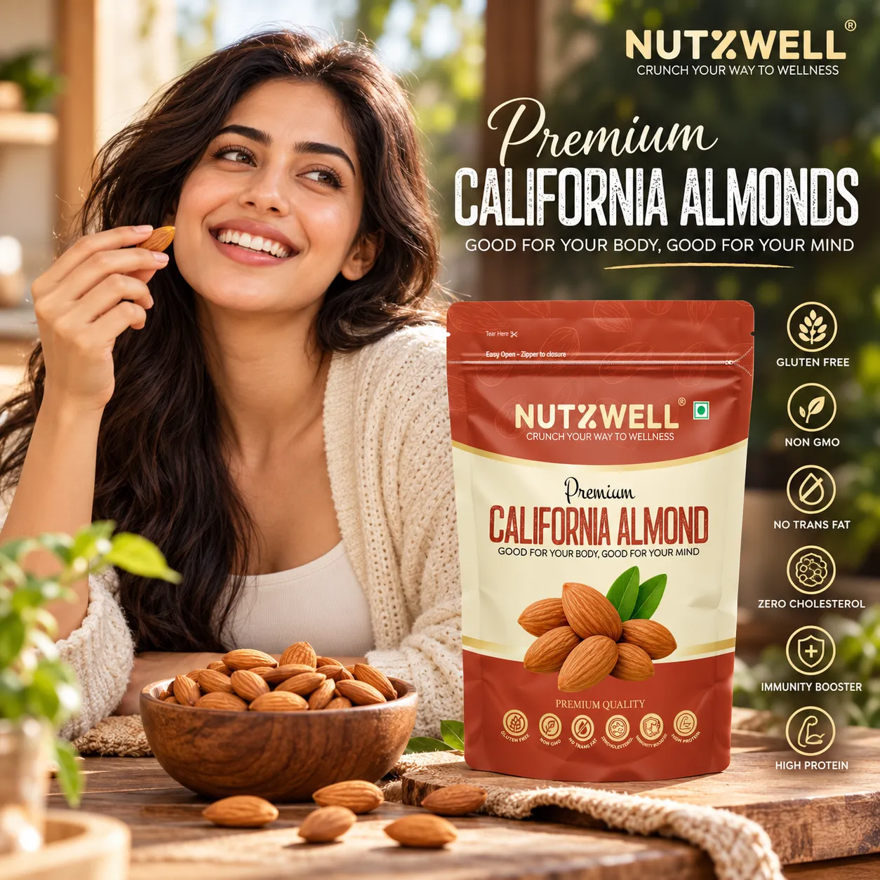 Nutzwell Premium California Almonds – health benefits