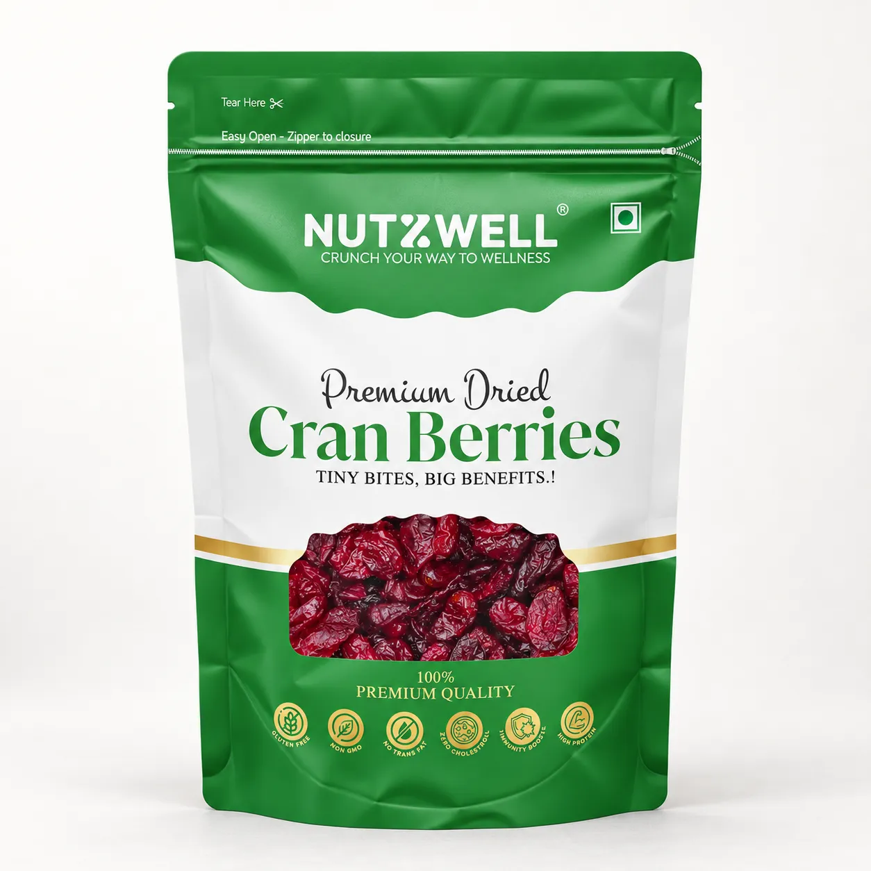 Nutzwell Premium Dried Cranberries – front of pack