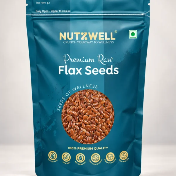 Nutzwell Premium Flax Seeds – front of pack