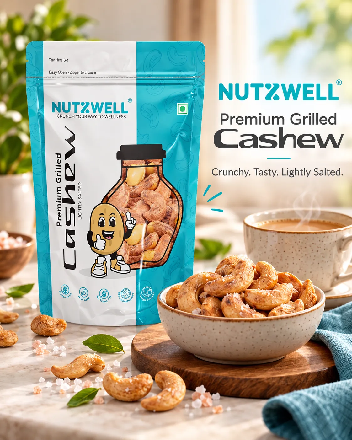 Nutzwell Premium Grilled Salted Cashews – lifestyle