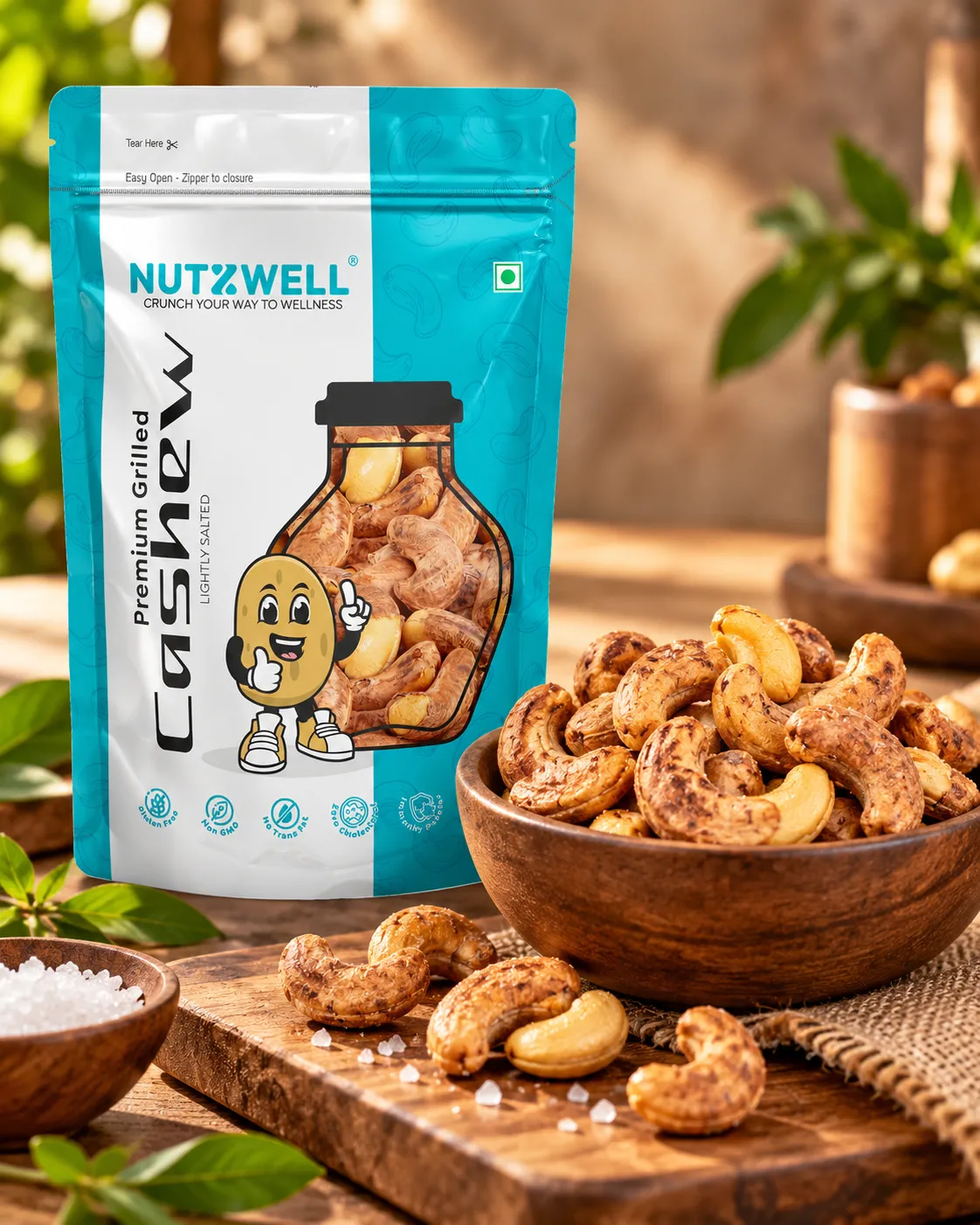 Nutzwell Premium Grilled Salted Cashews – lifestyle