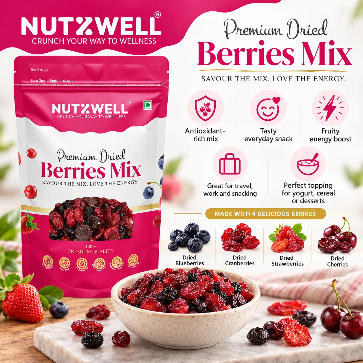 Nutzwell Premium Mixed Berries – health benefits