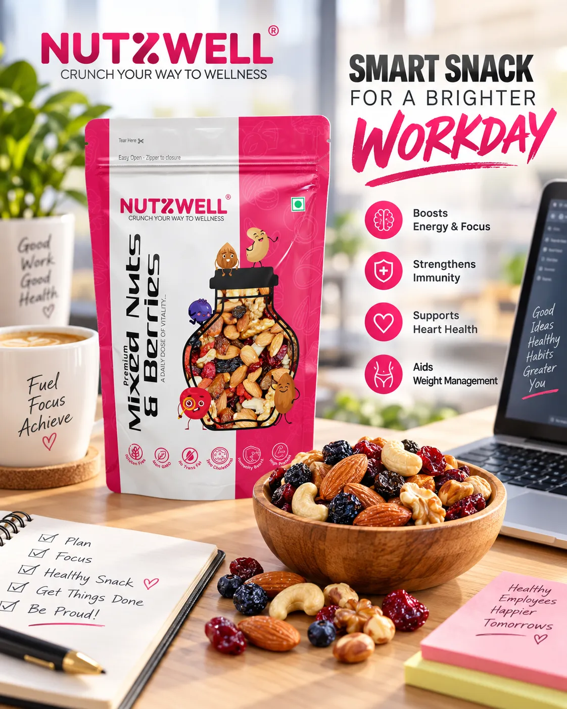 Nutzwell Premium Mixed Nuts & Berries – health benefits