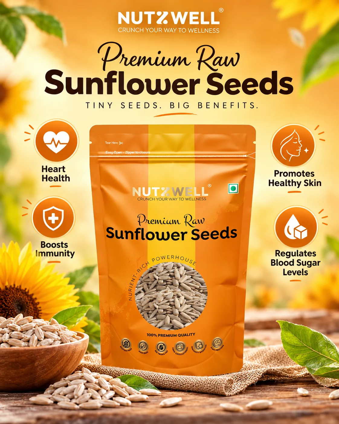 Nutzwell Premium Sunflower Seeds – health benefits